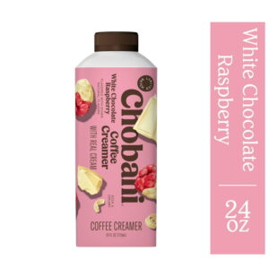 Chobani Limited Batch White Chocolate Raspberry Coffee Creamer 24oz (709ml).