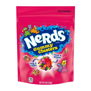 Nerds Gummy Clusters Candy Stand Up Bag, 8 Oz