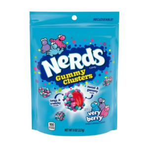 Nerds Gummy Clusters Candy, Very Berry, 8 oz Bag