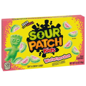 SOUR PATCH KIDS Watermelon Soft & Chewy Candy, 3.5 oz (85.3 gr)